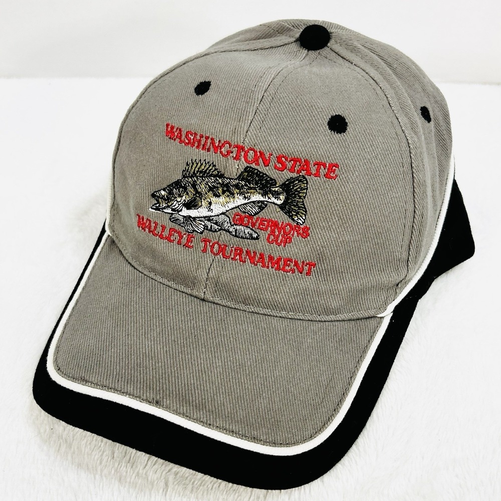 Washington State Governors Cup Walleye Tournament Fishing Hat Cap Adjustable